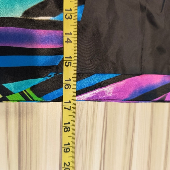 Ashro Rainbow Cropped Open Front Bell Sleeve Blazer Jacket 26 - Picture 7 of 7